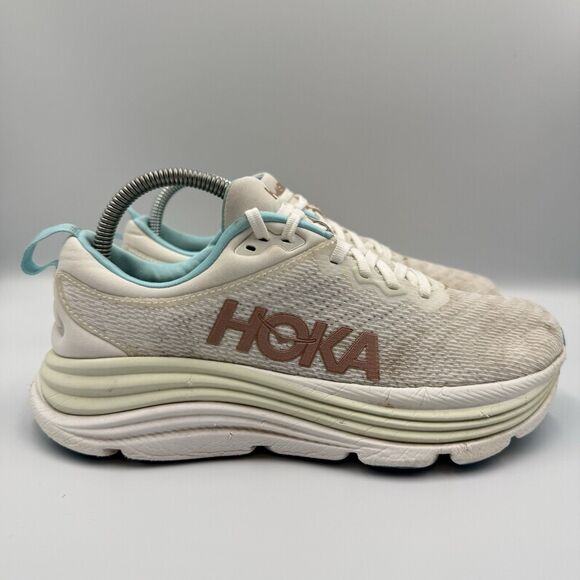 Hoka One One Shoes - Hoka One One Gaviota 5 Women's Size 8B White Running Shoes Sneakers 1134235 FTRS